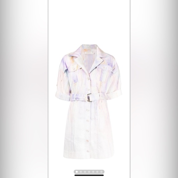 NWT Zimmermann Rhythmic belted shirtdress - Size 1 - Picture 3 of 7